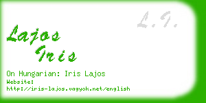 lajos iris business card